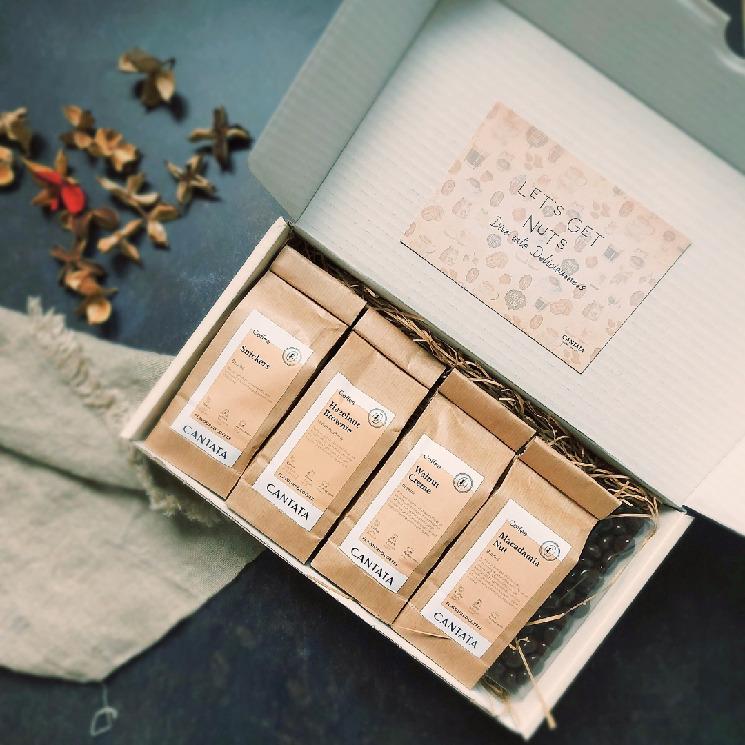 Lets Get Nuts - flavoured koffie cadeaupakket