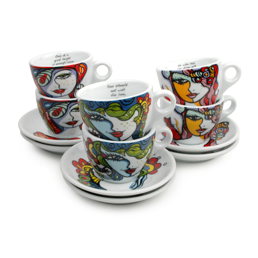 JOSIEN BROEREN Kop 0.16L + schotel set/6